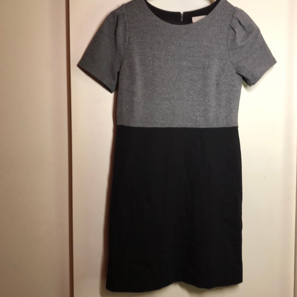 Ann Taylor loft gray and black dress